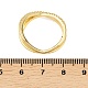 Латунные микро проложить пальцев кольца кубического циркония&nbsp;RJEW-D340-01G-01-3