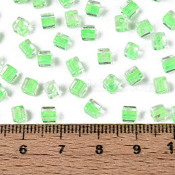 Прозрачные внутри цветные стеклянные бусины&nbsp;SEED-T007-11I