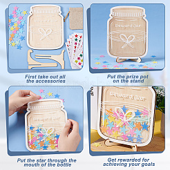 Деревянные персонализированные банки для наград в форме звезды&nbsp;ODIS-OC0001-74