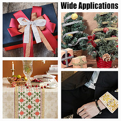 Жаккардовая цветочная лента из полиэстера длиной 7.5 ярд.&nbsp;OCOR-WH0088-84D