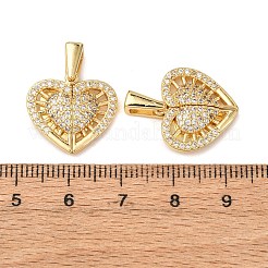 Латунные микропаве кубические цирконии открывающиеся подвески&nbsp;KK-D012-02G