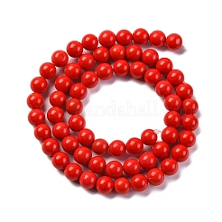 Синтетических нитей бирюзовые бусы&nbsp;G-L605-G01-01B