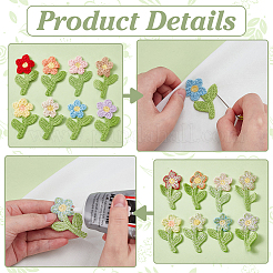 32 шт. 8 цвета полиэстеровые нашивки на одежду&nbsp;PATC-FG0003-47