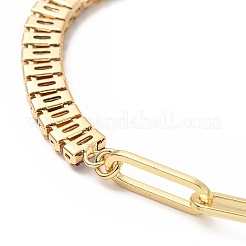 Теннисный браслет из кубического циркония&nbsp;BJEW-A132-17G-01