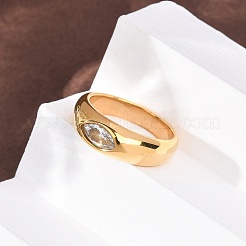 Кольца для пальцев из нержавеющей стали 304 с широким ободком&nbsp;RJEW-F201-03G-03