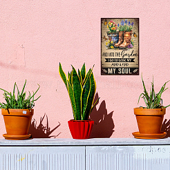 Старинный металлический оловянный знак&nbsp;AJEW-WH0189-564