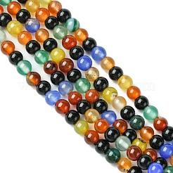 Природный агат бисер нитей&nbsp;G-F417-05-6mm