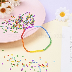 3500шт 7 стиля 12/0 стеклянные круглые бусины&nbsp;SEED-YW0001-36