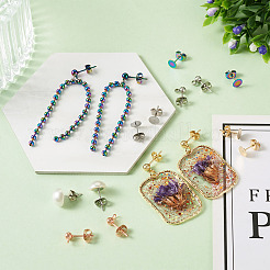 80 шт. 8 шт. фурнитура для сережек-гвоздиков из нержавеющей стали 304&nbsp;STAS-PJ0001-40