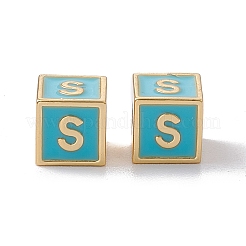 Стойки покрытие латунь эмаль бисер&nbsp;KK-B060-04G-06S