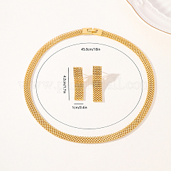 Элегантные комплекты из широких железных цепей с серьгами и ожерельями для женщин&nbsp;HX7434