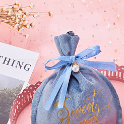 Подарочные пакеты на шнурке из бархата&nbsp;ABAG-CJC0003-02A