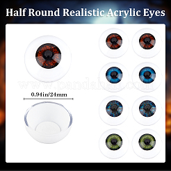 4 пара двухцветных акриловых кукольных глаз&nbsp;DOLL-BBC0001-01