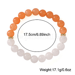 Натуральные белые нефритовые круглые эластичные браслеты из бусин для женщин и мужчин&nbsp;BA4782