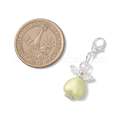 60 шт. 2 стиля акриловых подвесных украшений в виде сердца в виде ангела&nbsp;HJEW-JM04527