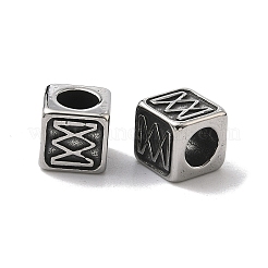 Ретро бусины из хирургической нержавеющей стали 316 в европейском стиле&nbsp;STAS-L307-15AS-02