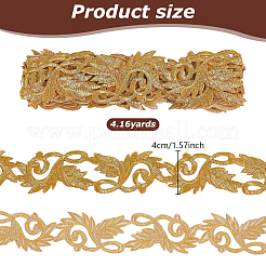 3.8 м лента в этническом стиле с утюгом/пришивкой с цветочной вышивкой и кружевной отделкой из полиэстера&nbsp;OCOR-WH0070-121B