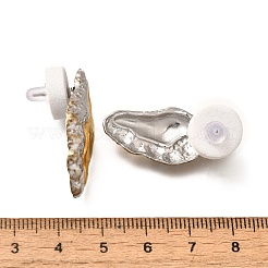 Двухцветные серьги-гвоздики из нержавеющей стали 304&nbsp;LS-EJEW-G422-04GP-01