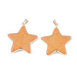 Гальванические синтетические бирюзовые подвески&nbsp;G-S344-65F