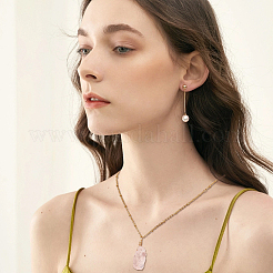 Природного розового кварца подвески&nbsp;G-FG0001-13