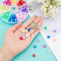 200шт 8 цвета акриловые европейские бусины&nbsp;MACR-FH0001-05
