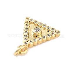 Подвески из латуни с покрытием из прозрачного кубического циркония&nbsp;KK-M293-19G