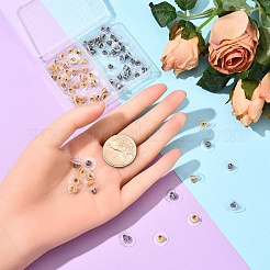 80 шт. 2-х цветные латунные серьги-клатчи-пули&nbsp;KK-YW0002-77