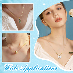 12 шт. 1 мм латунная пшеничная цепочка регулируемые слайдеры ожерелья&nbsp;NJEW-NB0001-30