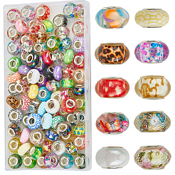 120 шт. 6 стиля рождественской тематики смоляные европейские бусины-рондель&nbsp;RPDL-SP0001-04