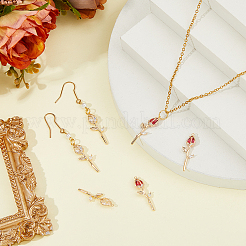 6 шт. 2 цвета латунные подвески с микропаве и кубическим цирконием&nbsp;KK-HS0015-17