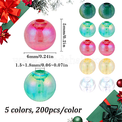 Прозрачные акриловые бусины на рождественскую тематику&nbsp;MACR-SP0001-30A