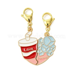 Сплав эмали разделенные подвесные украшения&nbsp;HJEW-JM02818