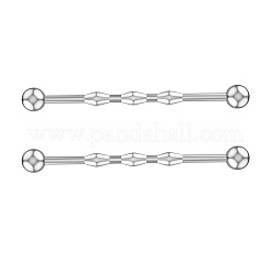 Серьги-гвоздики для хряща из хирургической нержавеющей стали 316l с круглым шарообразным стержнем промышленного назначения&nbsp;FS-WG6688D-05