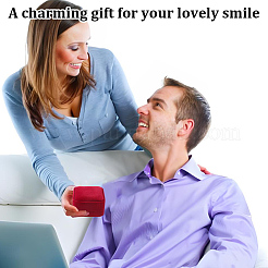 Квадратные бархатные шкатулки для украшений для подвески&nbsp;CON-WH20013-03A