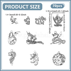 70 шт. Подвески из сплава в тибетском стиле&nbsp;FIND-UN0007-70