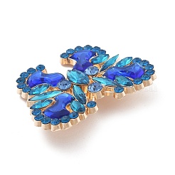 Броши-бабочки из сплава со стразами&nbsp;LS-JEWB-E041-06KCG-02