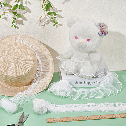 3 ярд 3-х видов полиэстеровых плиссированных кружевных лент&nbsp;OCOR-ME0001-24