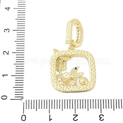 Латунь эмаль подвески&nbsp;KK-F886-03G-12