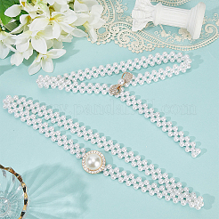 2 шт. 2 стиля цепочка-ремень из сплава с бантом из смолы и жемчугом&nbsp;AJEW-CY0001-82