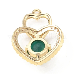 Латунь с подвесками из стекла k9 и стразами&nbsp;KK-C024-11KCG-01