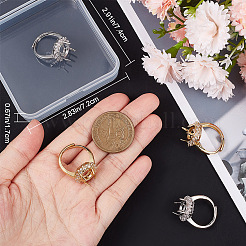 4 шт. 2-цветный регулируемый латунный цветок с микропаве из прозрачного кубического циркония&nbsp;ZIRC-BBC0001-93