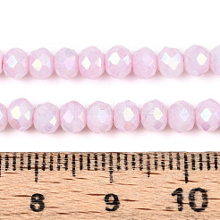 Антикоррозийные гальванические стеклянные бусины рондель&nbsp;LS-EGLA-T021-4mm-17-03