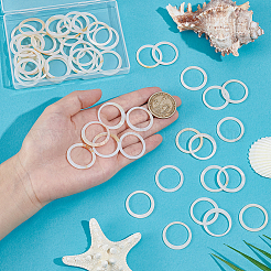 60 шт. соединительные кольца из натуральной пресноводной ракушки&nbsp;SHEL-NB0001-68