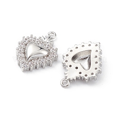 Покрытие стойки латунь микропаве прозрачные подвески из кубического циркония&nbsp;KK-L155-52P