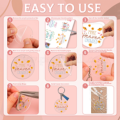 Цветочная тематика наборы для самостоятельного изготовления овальных акриловых брелоков&nbsp;DIY-GO0002-74