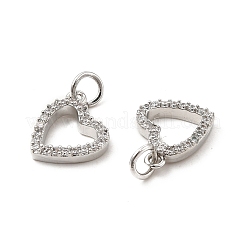 Латунные микропаве прозрачные кубические циркониевые подвески&nbsp;KK-E068-VB173