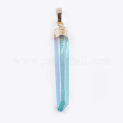 Гальванические хрустальные подвески природного кварца&nbsp;G-P356-13A