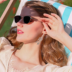 32 шт. 2-цветная стойка с покрытием из экологически чистой латуни для сережек-крючков&nbsp;KK-PH0009-33