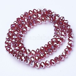 Стеклянные бусины с гальваническим покрытием &nbsp;EGLA-A034-T4mm-C07