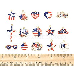 60 шт. 15 стиля эмалевые подвески из сплава ко Дню независимости&nbsp;FIND-FS0004-41